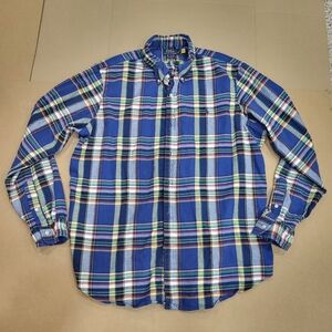 Polo Ralph Lauren Men's XXL Classic Fit Plaid Tartan Shirt Flannel Cotton Casual